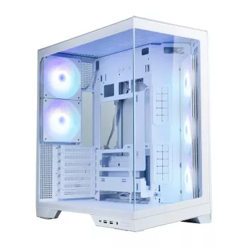 Zalman D50 baltas ATX Mid Tower kompiuterio korpusas su 3x ARGB ventiliatoriais ir grūdintu stiklu