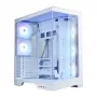 Zalman D50 baltas ATX Mid Tower kompiuterio korpusas su 3x ARGB ventiliatoriais ir grūdintu stiklu