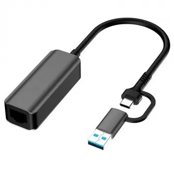 EXTRA DIGITAL Adapteris USB3.0 A/ USB-C - RJ45, 1000Mbps, 0,15m