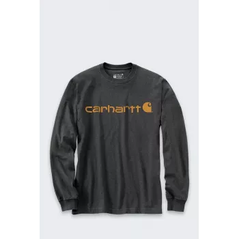 Carhartt Dearborn Relaxed LS Logotipas Marškinėliai CARBON