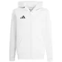 adidas Entrada 26 pilno užtrauktuko gobtuvas vaikiškas džemperis baltas KH1783 164cm