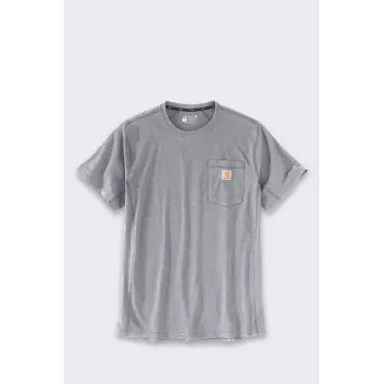 Carhartt Force Mid Pocket marškinėliai Heather Grey