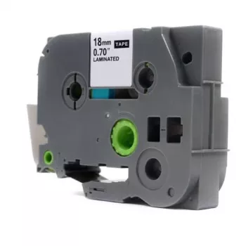 Brother TZ241 18mm x 8m juoda/balta SUDERINAMA
