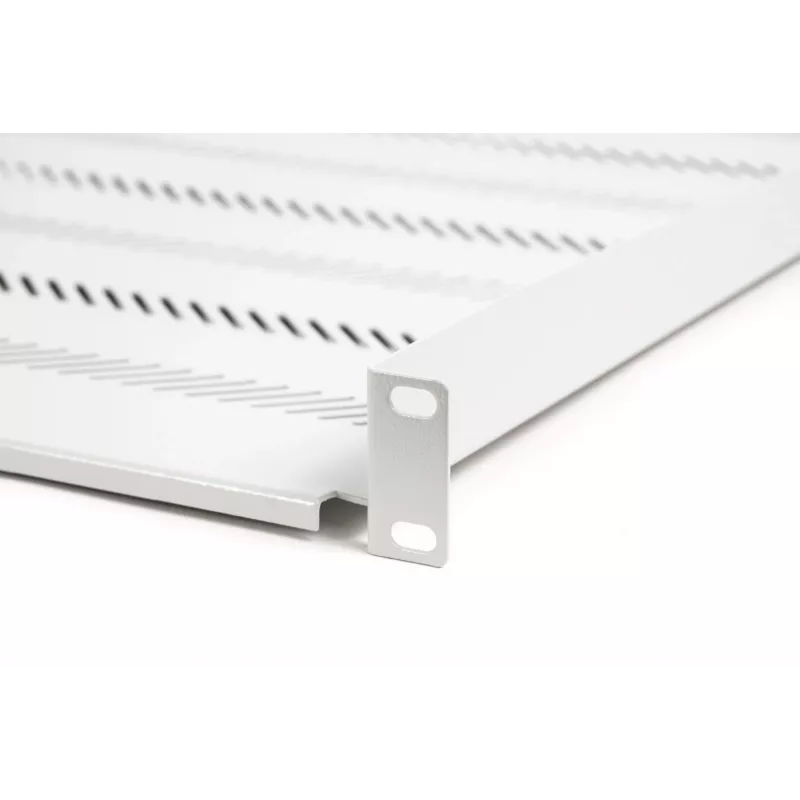 DIGITUS TN-19-550-1U-GY 1U fiksuota stovo lentyna, 550 mm gylio, pilka RAL 7035, 25 kg apkrova