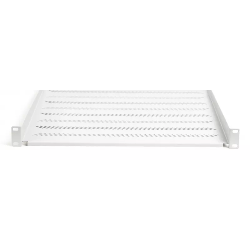 DIGITUS TN-19-550-1U-GY 1U fiksuota stovo lentyna, 550 mm gylio, pilka RAL 7035, 25 kg apkrova