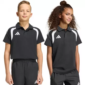 Vaikiški marškinėliai su apykakle adidas Tiro 26 League Polo juodi KF3407 164cm