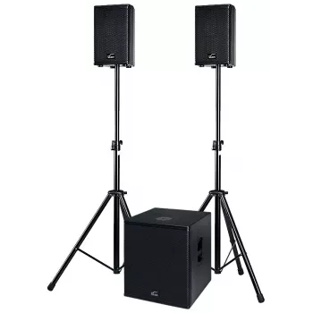 ACT SOL8SISAS Solton ACT SAT aktyvi 2.1 PA sistema 1000W RMS su 15 colių subwooferiu ir 8 colių satelitais