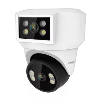 KRUGER & MATZ Kamera WiFi Kruger&Matz Connect C180 2x objektyvas PTZ 360° 2K Tuya Smart Life Spalvotas naktinis matymas Audio AI