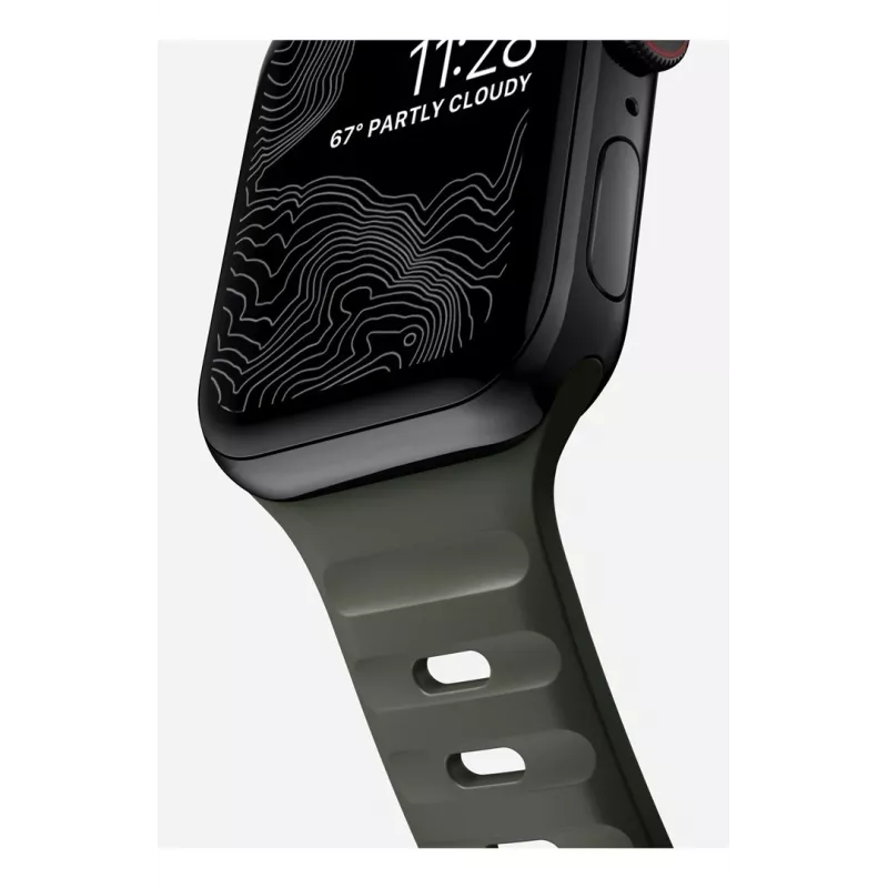 NOMAD Sport Band - apyrankė Apple Watch 46mm/49mm iš FKM (ash green)