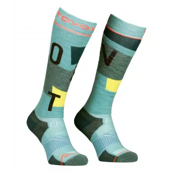 Moterų slidinėjimo kojinės Ortovox Freeride Long Socks Cozy - ice waterfall