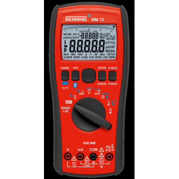 BENNING MM12 True RMS skaitmeninis multimetras su Bluetooth ir duomenų registravimu, 6000 rodmenų, CAT IV 600V / CAT III 1000V 044088