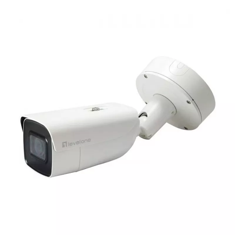 LevelOne FCS-5212 6MP lauko bullet IP kamera su motorizuotu varifokaliniu objektyvu, H.265, IR naktinio matymo, PoE, IP66, IK10