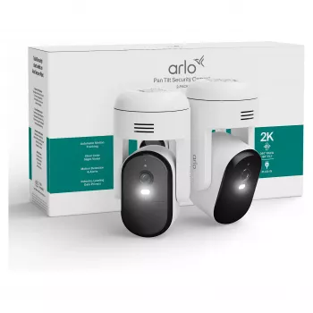 Arlo Essential 3 2K PTZ saugos kamera (2 vienetų rinkinys, balta)