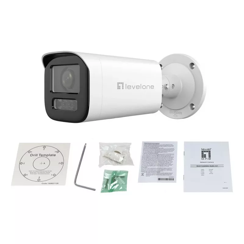 LevelOne IPCam FCS-5222 kupolinė 2MP H.265 IR PoE tinklo kamera