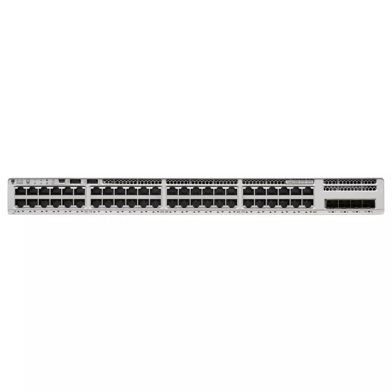 Cisco Catalyst 9200L 48 prievadų dalinis PoE+ 4x10G Network Essentials komutatorius