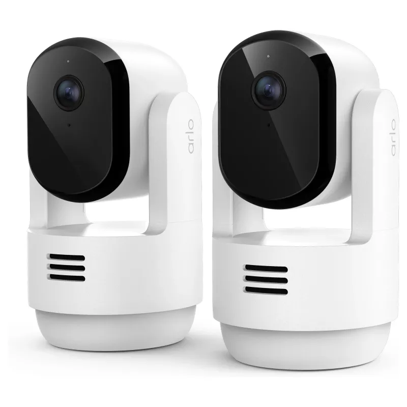 Arlo Essential 3 2K pasukama- pakreipiama- priartinama vidaus saugos kamera (2 vnt., balta)