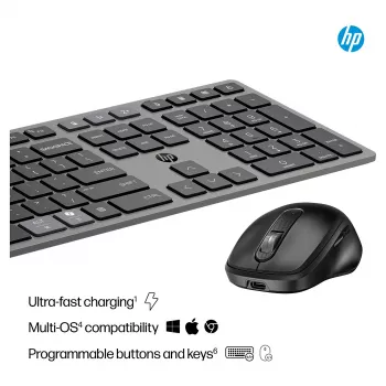 HP 720 daugiafunkcė belaidė klaviatūra ir pelė - Twilight Black 9T5A9AA#ABD