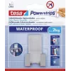 tesa Powerstrips skustuvo laikiklis WAVE WATERPROOF, nerūdijantis plienas, šlapioms aplinkoms (dušui/vonios kambariui), 1 vnt.