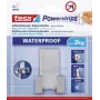 tesa Powerstrips skustuvo laikiklis WAVE WATERPROOF, nerūdijantis plienas, šlapioms aplinkoms (dušui/vonios kambariui), 1 vnt.