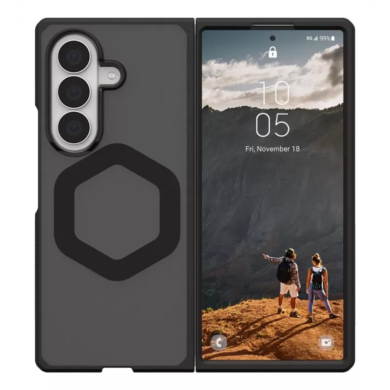 UAG Mouve dėklas su magnetiniu moduliu, skirtas Samsung Galaxy Z Fold 8 Ultra (pelenų spalvos)