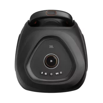 JBL PartyBox 330 nešiojamas vakarėlių garsiakalbis su 240W RMS, 18 val. baterija, IPX4 atsparus vandens purslams, Bluetooth 5.1, dinaminis šviesų šou, ratukai ir teleskopinė rankena, juodas