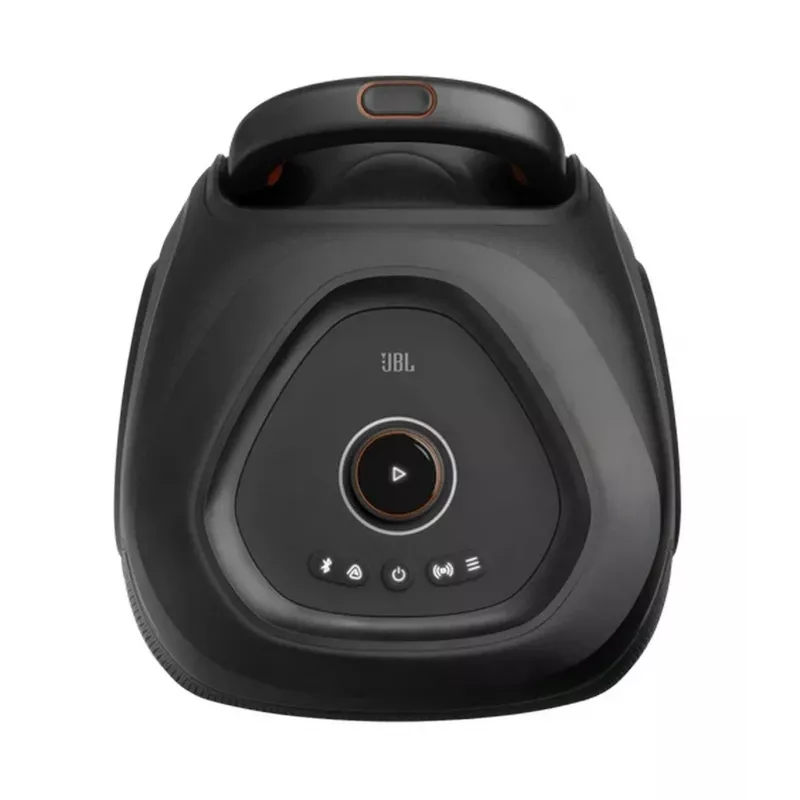 JBL PartyBox 330 nešiojamas vakarėlių garsiakalbis su 240W RMS, 18 val. baterija, IPX4 atsparus vandens purslams, Bluetooth 5.1, dinaminis šviesų šou, ratukai ir teleskopinė rankena, juodas