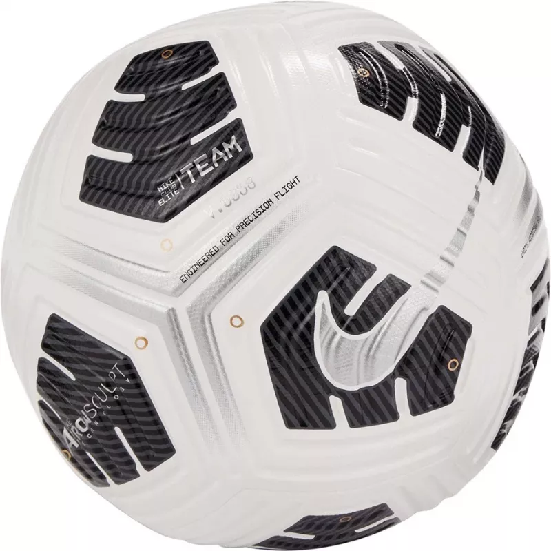 Nike Club Elite Team futbolo kamuolys baltas-juodas-sidabrinis CU8053 100