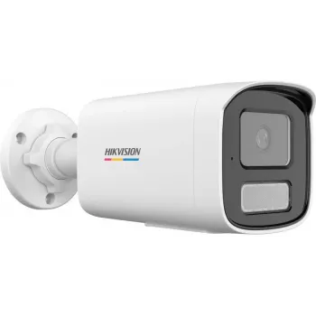 Hikvision DS-2CD1T47G3-LIU(4mm) 4MP ColorVu Lite IP cilindrinė kamera su baltos šviesos apšvietimu, įmontuotu mikrofonu, IP67, PoE