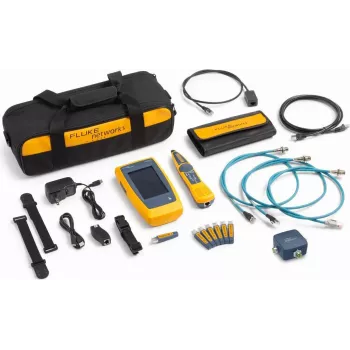 Fluke Networks LinkIQ Duo pramoninis Ethernet kabelių ir tinklo testerio rinkinys su M12 adapteriais, PoE, iki 10 Gb/s, Li-Ion, CAT 3-8 6029135