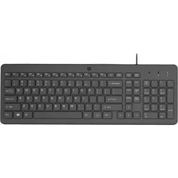 HP 150 Laidinė klaviatūra Turkish Q USB juoda 664R5AA#AB8