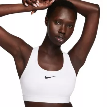 Nike Swoosh vidutinio palaikymo sportinis liemenėlė balta XL