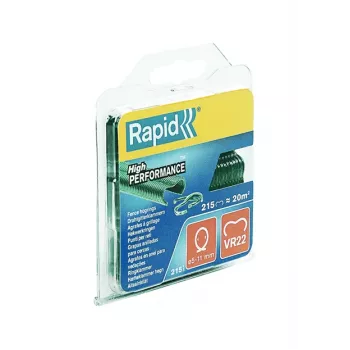 RAPID TOOLS VR22 tvoros žiediniai kabės, cinkuotas plienas su žalia plastikine danga, 13 kalibras, 12 mm kojelės ilgis, 1000 vienetų 40108802