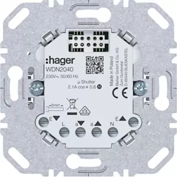 HAGER WDN2040 universalus mygtukinis dimerio įdėklas, įleidžiamas, 1 modulio, 230V, 20-400W