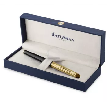 Waterman Hemisphere tušinukas su voleliu - smailus, blizgiai juodas su chromuotu apdaila, dovanų dėžutė 2225136