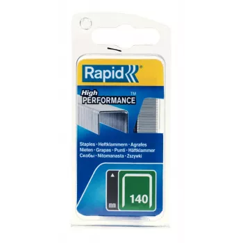 RAPID TOOLS Rapid plokščios vielos segtukai Type 140, 14 mm kojelės ilgis, cinkuotas plienas, 1250 vienetų, maža pakuotė su Euro hole 40109517