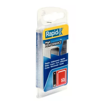 Rapid Nr. 53 plonos vielos segtukai, 12 mm kojelės ilgis, cinkuotas plienas, 2500 pak.