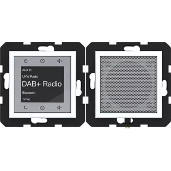 HAGER WAN6110WM Radijas Touch UP DAB+ Bluetooth garsiakalbis, įleidžiamas į sieną