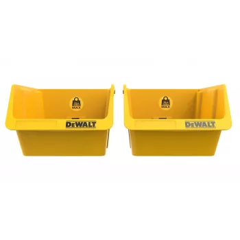 DEWALT DWST82813-1 TSTAK įrankių laikymo dėžė dvigubas paketas – 2x 14L sukraunamos plastikinės talpyklos, juoda/geltona