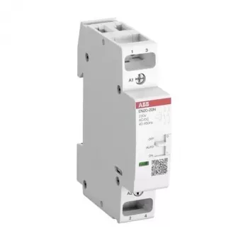 ABB EN20-20N-06 Mini kontaktoriuss, 2 N.O., 24 V AC ritė, 20 A AC-1, 9 A AC-3, DIN bėgelis 1SBE122111R0620