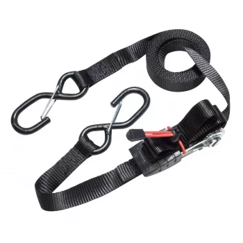 MASTER LOCK krovinio tvirtinimo diržas su reketu ir S formos kabliukais, 4,25 m x 25 mm, 2 vnt. (3066EURDAT)