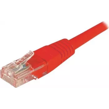 EXERTIS CONNECT Cat6 U/UTP komutacinis kabelis, raudonas, 1,0 m, RJ45, Snagless 243710