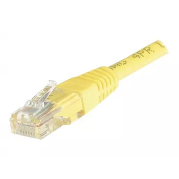EXERTIS CONNECT Cat6 U/UTP varinis komutacinis kabelis, 0,5 m, geltonas, be užkabinimų RJ45 EXC245700