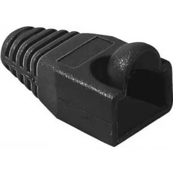 EXERTIS CONNECT RJ45 įtempimo mažinimo apsauga apvaliam kabeliui, juoda, 10 vnt. paketas 253166
