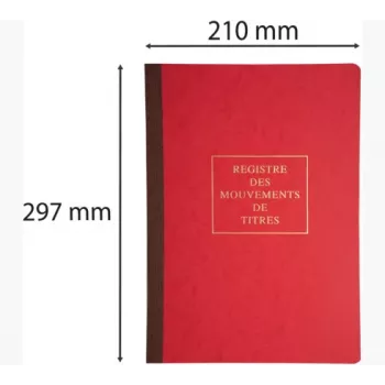 Le Dauphin Securities Movements Register Book 90120D - Susegta, 100 psl., 24 x 32 cm, Žalia