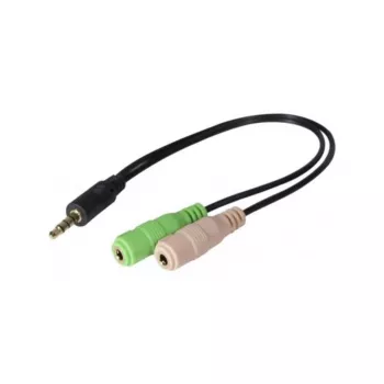 Exertis Connect CTIA ausinių adapteris - 3,5 mm TRRS į dvigubą TRS (ausinių/mikrofono skirstytuvas) 721135