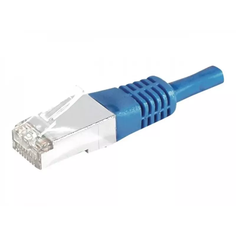 EXERTIS CONNECT Cat.6a F/UTP komutacinis kabelis, 3m, mėlynas, 10 Gbps, plonas apsauga nuo sulenkimo 859521