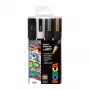 Uni-Ball Faber-Castell POSCA PC-5M metalinių akrilinių dažų žymeklių rinkinys, 4 spalvos, vidutinis apvalus antgalis 1,8-2,5 mm 182544