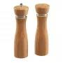 Kesper druskos ir pipirų malūnėlių rinkinys, natūralus medis, keraminis mechanizmas, reguliuojamas šiurkštumas, 18 cm