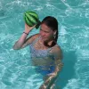 SCHILDKROT Splash Ball Watermelon vandens kamuolys, žalias, 250 mm skersmens, neslystantis paviršius, 1 vnt. (970292)