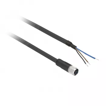TMSS GERMANY Telemechanique Sensors M12 moteriškas tiesus 5 kontaktų 5 m PVC jutiklio kabelis XZCP0566L5